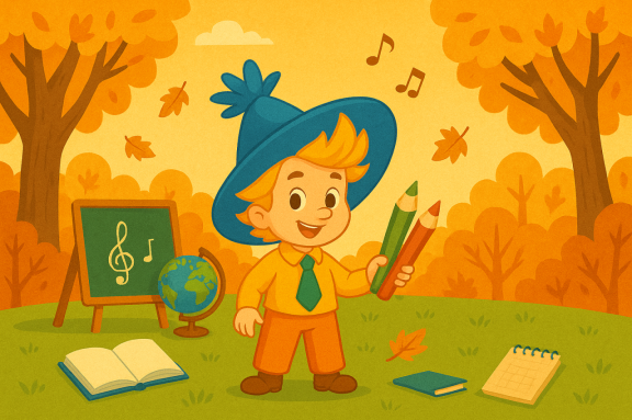 Сказки на полянке. Незнайка идет учиться.