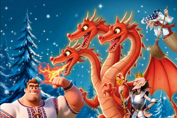 Новогоднее интерактивное шоу «Русские богатыри против змея Горыныча: битва магов»